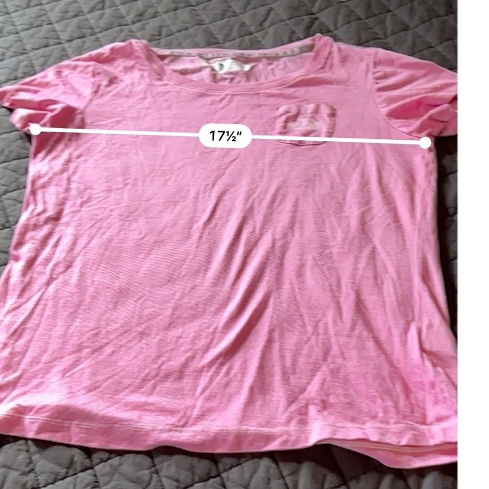 The North Face Womens Pink Heathered Short Sleeve Pocket T-Shirt Size Medium - Picture 3 of 6